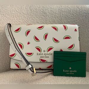 Kate Spade Watermelon Crossbody & Card Holder